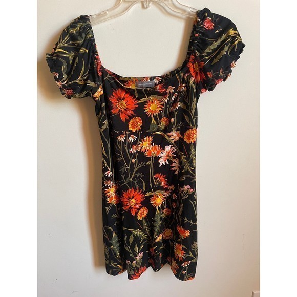 Urban Outfitters Black Floral Print‎ Bodycon Mini Dress- NEW - Picture 6 of 10